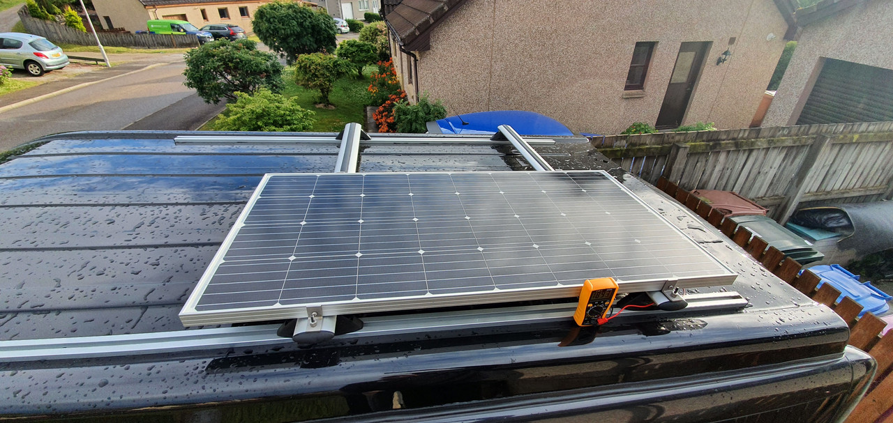 Solar panel on poptop